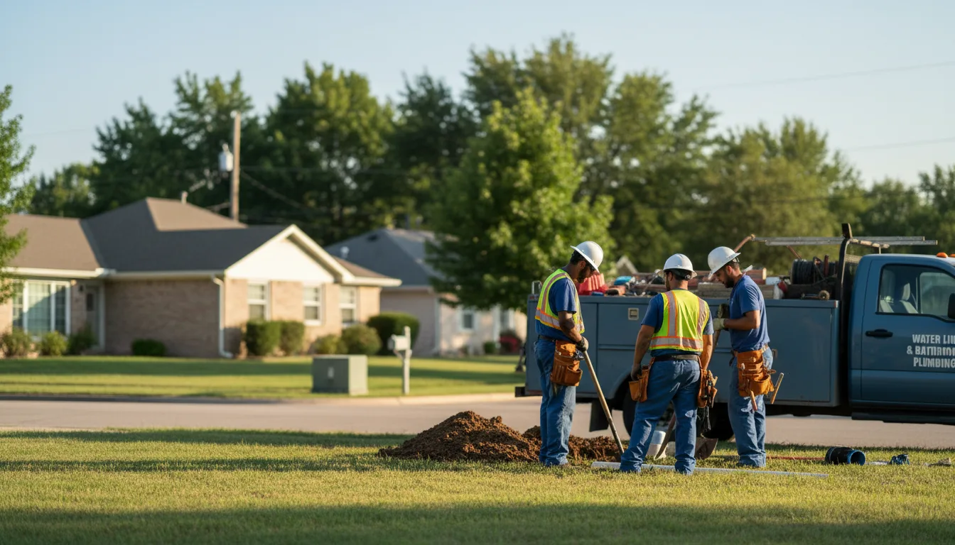 Residential water line and bathroom plumbing service in Thomasville, NC